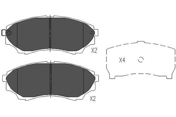 KAVO PARTS Piduriklotsi komplekt,ketaspidur KBP-4514